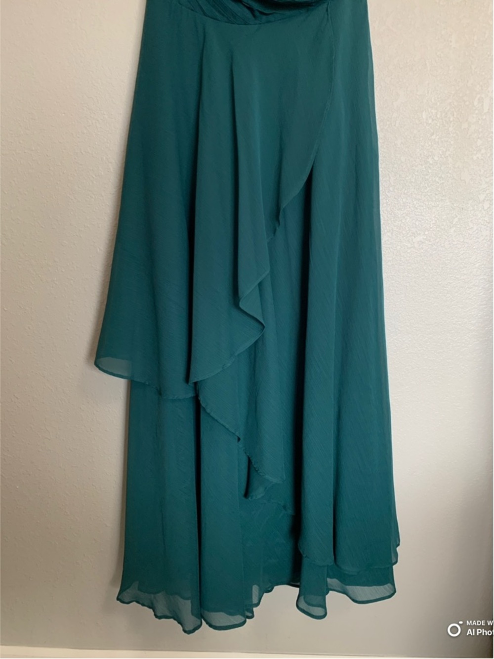 Lulus Medium Revered Elegance Emerald Green Pleated Strapless Maxi Dress NWT - Picture 6 of 17